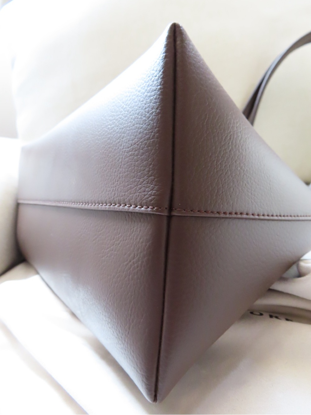Freja NYC Leather Shoulder Bag in Brown - Picture 3 of 9